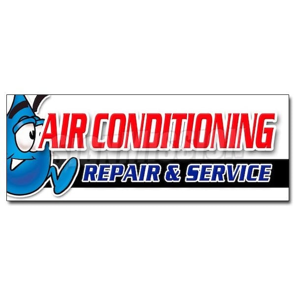AC REPAIR & SERVICE DECAL sticker hvac air conditioning estimates finance, D-36 Ac Repair & Service